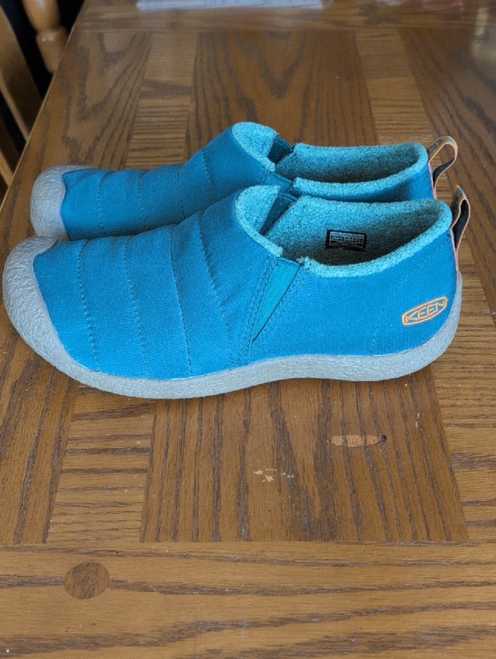 Keen Quilted Slip-On in Teal with Gray Sole